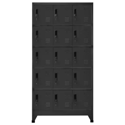 Image de vidaXL Armoire à casiers Anthracite 90x40x180 cm Acier