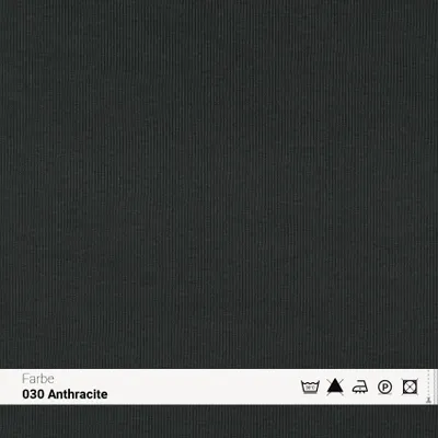 Produktbild von Premium Bündchenstoff gerippt – 95% Baumwolle 5% Elasthan | 280 g/m² Stretch Schlauchware 030 Anthrazit
