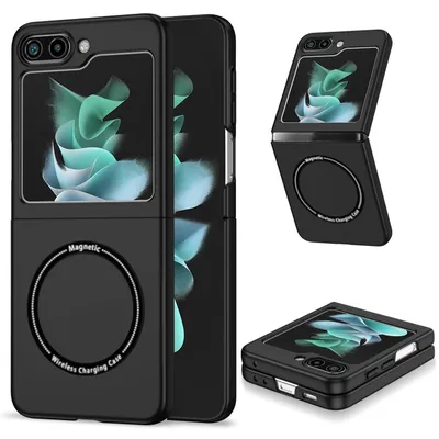 Immagine prodotto di Per Samsung Galaxy Z Flip7 FE / Flip6 5G Magnet Magsafe Design pieghevole Custodia per cellulare nero