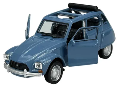 Produktbild von Welly Old Timer Citroen Dyane Ohne Dach Blau 1:34 Die Cast Metall Modell  im Kasten 43859