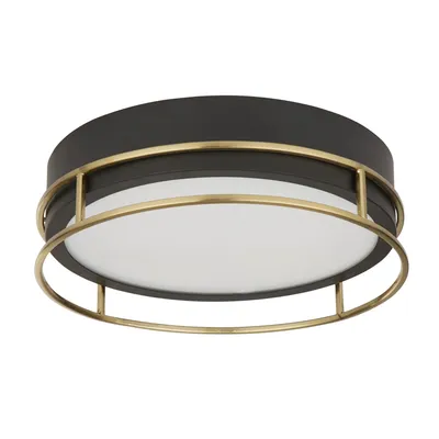 Obrázok produktu pre Moderné stropné svietidlo Fenice Steel Black Glass 2 svetlá E14 30 cm