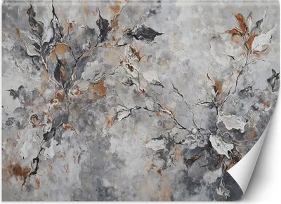 Produktbild von Fototapete Feeby Abstraktion Botanik Grau Gold Botanik Abstrakte Blumenkompositionen Pflanzenfauna 400x280 cm