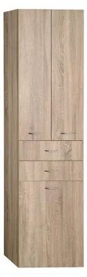 Zdjęcie produktu dla Aqualine Keramia Fresh - Szafka wysoka ZOJA z koszem, 500x1840x290 mm, dąb platinum 51295