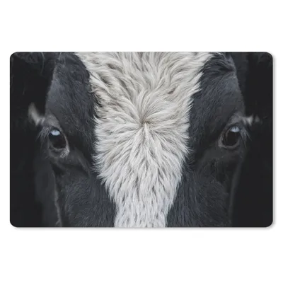 Produktbild von MuchoWow® Mauspad Mousepad Kuh - Auge - Schwarz - Weiß 27x18 cm - Mousepads - Maus Mat - Pad - Mausunterlage - Büroartikel - Desk Matten