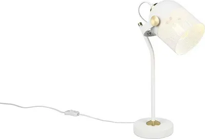 Immagine prodotto di Lampada da tavolo, metallo, bianco, E27, interruttore a cavo, H 45 cm