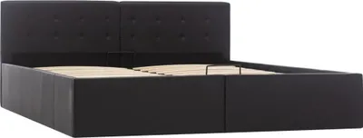 Produktbild von vidaXL Stauraumbett Hydraulisch Schwarz Kunstleder 160×200cm