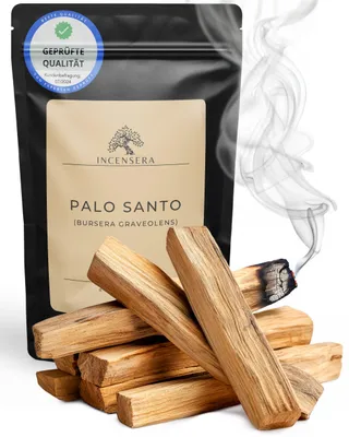 Produktbild von Palo Santo Räucherholz - 8 Duftholz Sticks 10 cm für Ausräuchern Wohnung, Natürliches Heiliges Holz aus nachhaltiger Ernte, Aromatherapie