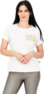 Zdjęcie produktu dla Koszulka damska Plein Sport, biała, z logo, rozmiar L