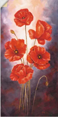 Produktbild von ARTland Wandbild, selbstklebend Mohn V Größe: 75x150 cm