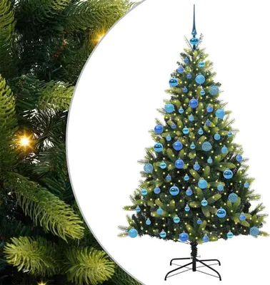 Imagen del producto de Árbol de Navidad Artificial Plegable 300 LEDs Verde 180 cm