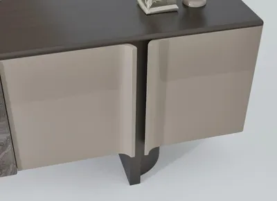 Produktbild von Sideboard mit Spiegel Buffet Schrank Stauraummöbel Kommodenschrank Anrichte