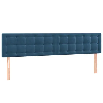 Produktbild von vidaXL Kopfteile Dunkelblau 160x5x78/88 cm Samt
