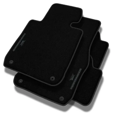 Immagine prodotto di Tappetini in velluto personalizzati - Grigio e nero per Toyota Avensis Verso 2001-2009