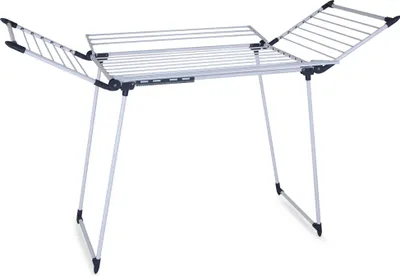 Immagine prodotto di Meisterhome® Stendibiancheria extra large e stabile con ali per capi lunghi, stendibiancheria ad ali stabili - per interni ed esterni - lunghezza del filo di asciugatura 25 m