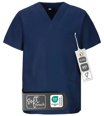 Produktbild von Schlupfkasack, uni, navy, 7XL : 7XL : navy : 50% Baumwolle 50% Polyester