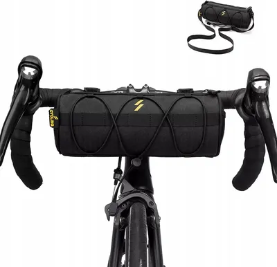 Image de ROCKBROS : Sacoche de direction pour vélo, 2,4L, noire, pour VTT et vélo de course