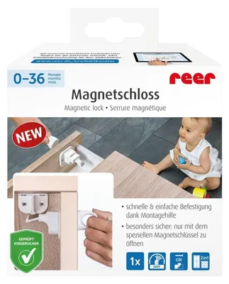 Immagine prodotto di reer Magnetschloss, Schrankschloss, Schrank Schloss, Schublade, Kindersicherung, Kinder Sicherung, 51030