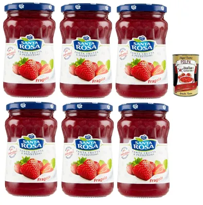 Produktbild von Santa Rosa Italian Gourmet Confettura di Fragole, Erdbeermarmelade 6 x 350g