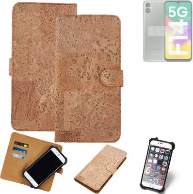 Produktbild von K-S-Trade Hülle kompatibel mit Samsung Galaxy A14   Kork Handyhülle Cover  Schutzhülle TPU Case Bumper in Hellbraun, (1x)