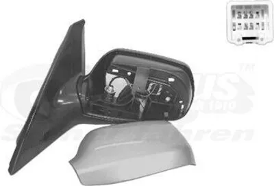 Produktbild von VAN WEZEL 2734817 Außenspiegel Seitenspiegel Links für MAZDA 3 (BK) Konvex Beheizt Grundiert