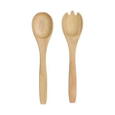 Produktbild von ASA Selection wood Salatbesteck 2-teilig, Salatgreifer, Besteckset, Gummibaumholz, Natur, 30 cm, 53930970