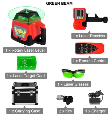 Immagine prodotto di Livella laser a croce - Laser verde a 360° con autonivelazione, ideale per l'edilizia professionale
