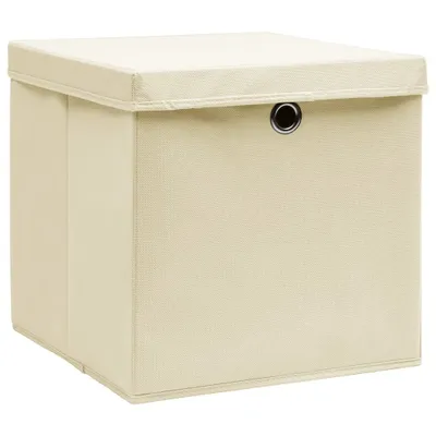 Immagine prodotto di Contenitori con Coperchi 10 pz 28x28x28 cm Crema