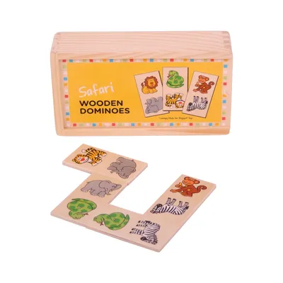Image de Bigjigs Toys Dominos en bois safari