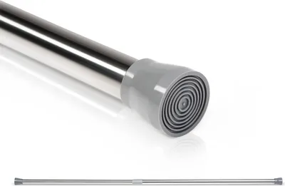 Produktbild von Blumfeldt Teleskopstange, Ausziehbare Vorhangstange, Duschstange für Dusche & Vorhang, Duschvorhangstange ohne Bohren, Verstellbare Teleskop Kleiderstange, Duschvorhang-Klemmstange für Badewanne