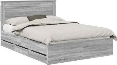 Produktbild von Bettrahmen Graues Sonoma 140 x 200 cm Ingenieurs Holz