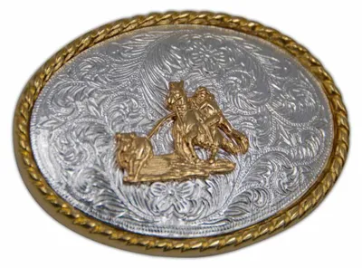 Produktbild von Gürtelschnalle Calf Roper Wechselgürtel Buckle Western Rodeo Concho Cowboy Gürtel