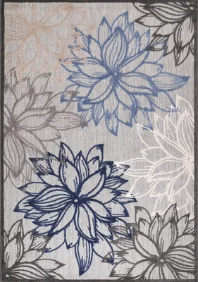 Produktbild von Teppich FLORAL 9030 GRAY 60x110 RECHTECK