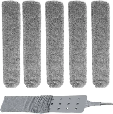 Productafbeelding van Microvezel Plumeau - Stofwisser Verwijderaar - Stof Vangen - Elektrostatische Adsorptie - 39 x 8 cm - Grijs