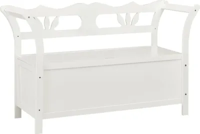 Zdjęcie produktu dla vidaXL Ławka biała 107x45x75,5 cm lite drewno jodła