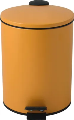 Produktbild von Spirella Kosmetikeimer 5 Liter Edelstahl mit Absenkautomatik und Inneneimer "Adelar" Badezimmer Mülleimer Softclose Abfalleimer Sun Gelb