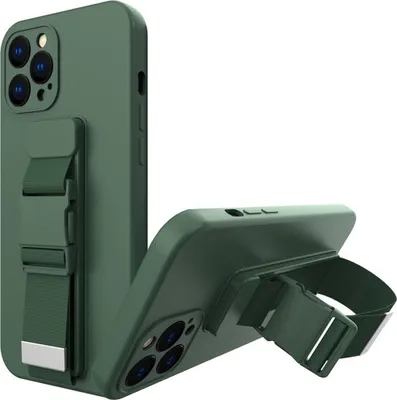 Produktbild von Rope Case Tasche mit Lanyard für Samsung Galaxy A42 Dunkelgrün