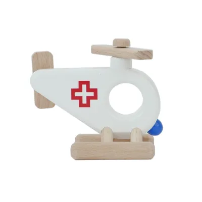 Produktbild von Bajo Holzhelikopter Ambulanz - nachhaltiges Spielzeug 8 cm