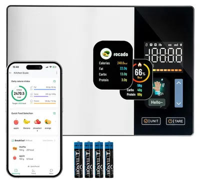 Küchenwaage digital 5 kg/1 g mit App, Bluetooth, Farbdisplay
