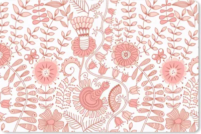 Produktbild von MuchoWow® Schreibtischunterlage Blumen - Muster - Pastell 60x40 cm - XXL Mauspad - Großes Mauspad