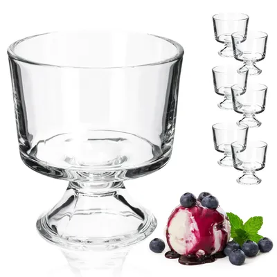 Zdjęcie produktu dla KADAX Pucharki Do Deserów 280ml Pojemnik Na Deserki Desery Pucharek Lody Komplet