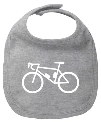 Produktbild von Huuraa Baby Lätzchen Bike Fahrrad Heather Grey Klettverschluss  Baumwolle Latz Geschenkidee