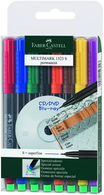 Produktbild von FABER-CASTELL Marker Multimark permanent S 8er Etui 5Stk
