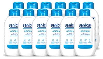 Produktbild von 12 x Sanicur Bad- und Duschgel Original - 300 ml - Vorteilspackung - 12 Stücke