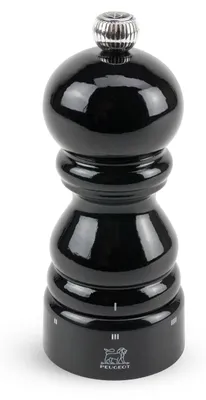 Image de Moulin à épices Peugeot Paris, 12 cm, en bois de hêtre, noir, mécanisme de broyage en zircone uSelect