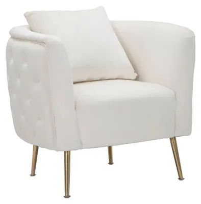 Obrázok produktu pre FURNLUX Kreslo Bucarest Beige 76cm / Hlavná farba: béžová / Rozmery: 76 x 71 x 74 cm