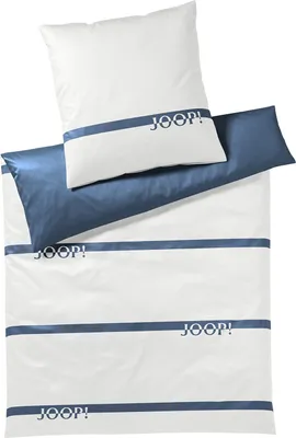 Produktbild von JOOP Bettwäsche Logo Stripes aqua 155x220 cm + 80x80 cm