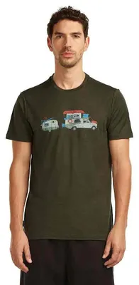 Image de T-shirt à manches courtes Icebreaker Merino 150 Tech Lite Transportage, vert, XL, homme, vert, XL