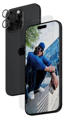 Zdjęcie produktu dla PanzerGlass ® 2-in-1 Bundle iPhone 16 Pro Max, Apple, Apple - iPhone 16 Pro Max, Aplikacja na sucho, Odporny na zadrapania, Odporny na wstrząsy, Przezroczysty, 1 szt.