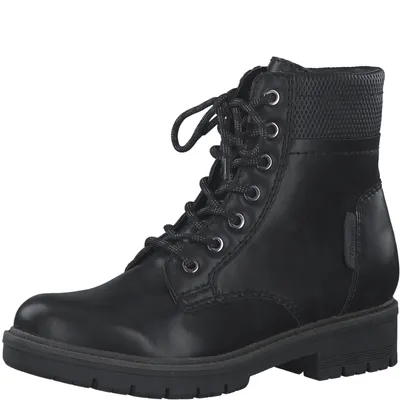 Produktbild von Tamaris Damen Stiefelette Boot Schnürung Reißverschluss Warmfutter 1-26810-29, Größe:39 EU, Farbe:Schwarz