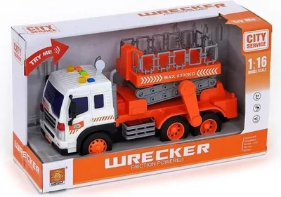 Produktbild von Baufahrzeug mit Wagenheber 1:16 Antrieb orange